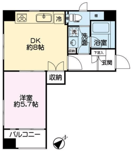 デュオ・スカーラ横濱山下町 8階 間取り図