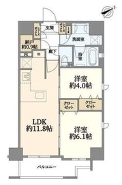 シエリア横浜鶴見 9階 間取り図