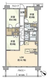 オーベル横浜鶴見二見台 4階 間取り図