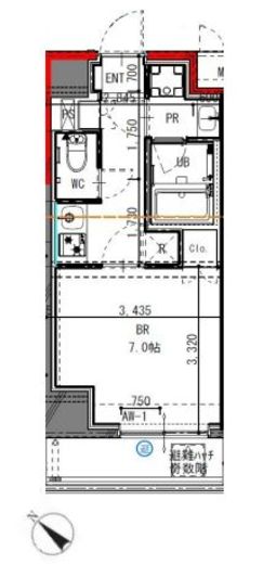 GENOVIA花月総持寺 (ジェノヴィア花月総持寺) 3階 間取り図