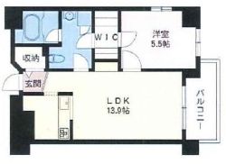 エスティメゾン恵比寿2 505 間取り図