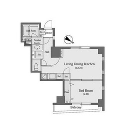 CAVANA八丁堀 (カバナ八丁堀) 805 間取り図