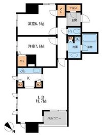 メトロタワー山下町 1504 間取り図