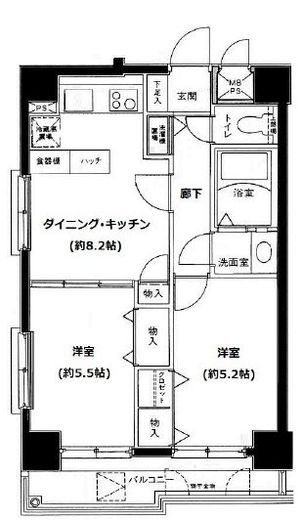 ローレル麻布十番 4階 間取り図