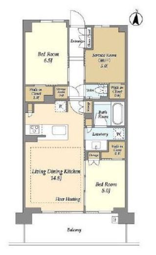 ドゥーエ町屋 407 間取り図