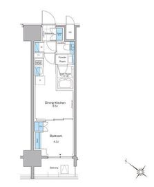 ルフォンプログレ西大井プレミア 1203 間取り図