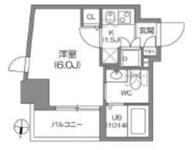 アジールコート中野坂上 1104 間取り図