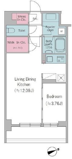 ドゥーエ西馬込Ⅱ 712 間取り図