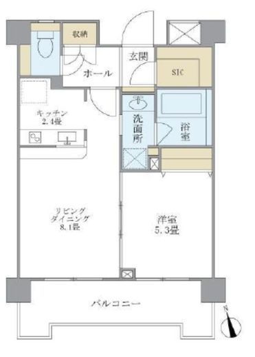 プレミアコンフォート西荻窪 607 間取り図
