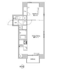 フルールＭ 5階 間取り図