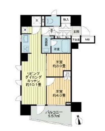 ライオンズ東向島ミレス 6階 間取り図