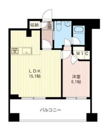 レジデンスシャルマン月島 414 間取り図