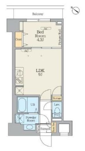 クレストコート江古田 405 間取り図