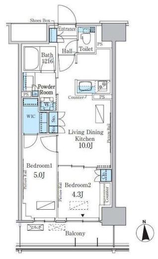 パークアクシス新宿百人町 213 間取り図