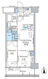 パークアクシス新宿百人町 213 間取り図