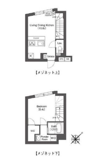 ディームス大井町フォレスト 412 間取り図