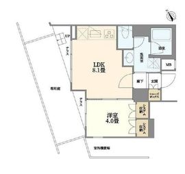 シティインデックス洗足 1階 間取り図
