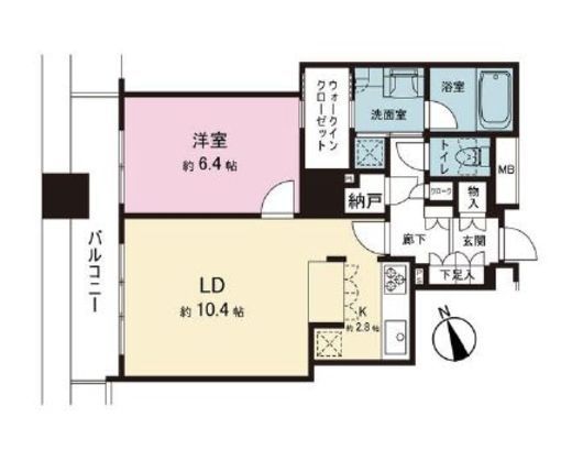 西早稲田シティタワー 19階 間取り図
