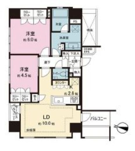レフィール千代田神保町 10階 間取り図