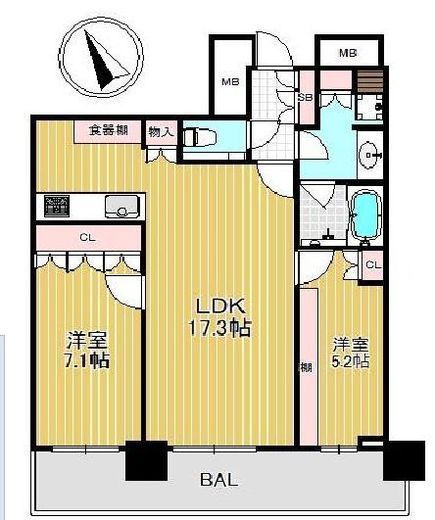ザ・タワー横浜北仲 15階 間取り図