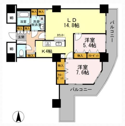 品川シーサイドビュータワー2 2704 間取り図