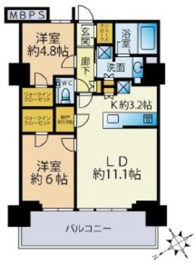 プラウドシティ蒲田 10階 間取り図