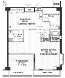 アーバンパーク溝の口 411 間取り図
