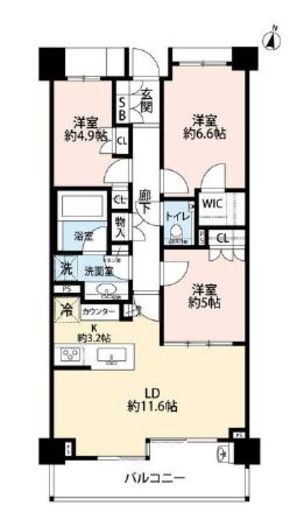 ブランズ八雲 4階 間取り図