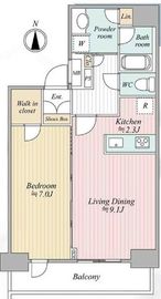ガリシア錦糸町ステーションフロント 15階 間取り図