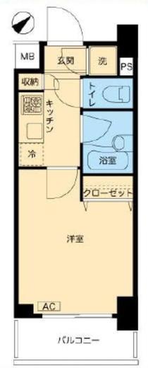 パレステュディオ銀座 9階 間取り図