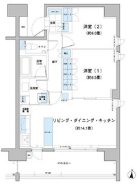ガーデニエール砧レジデンス 607 間取り図