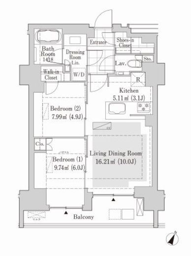 リブクオーレ神保町 1205 間取り図