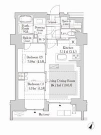 リブクオーレ神保町 1205 間取り図