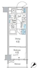 パークアクシス品川南大井パークフロント 206 間取り図