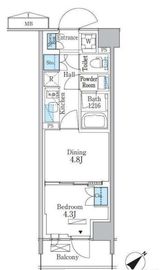 パークアクシス品川南大井パークフロント 721 間取り図