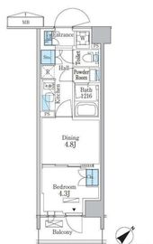 パークアクシス品川南大井パークフロント 713 間取り図