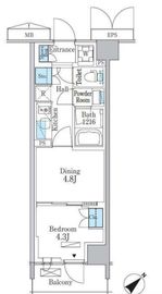 パークアクシス品川南大井パークフロント 707 間取り図