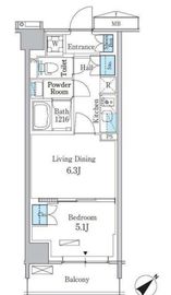 パークアクシス品川南大井パークフロント 120 間取り図