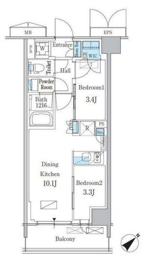 パークアクシス品川南大井パークフロント 728 間取り図