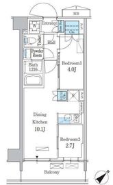 パークアクシス品川南大井パークフロント 714 間取り図