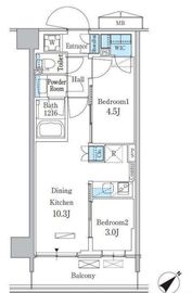 パークアクシス品川南大井パークフロント 242 間取り図