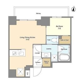 リビオ森下リバーテラス 5階 間取り図