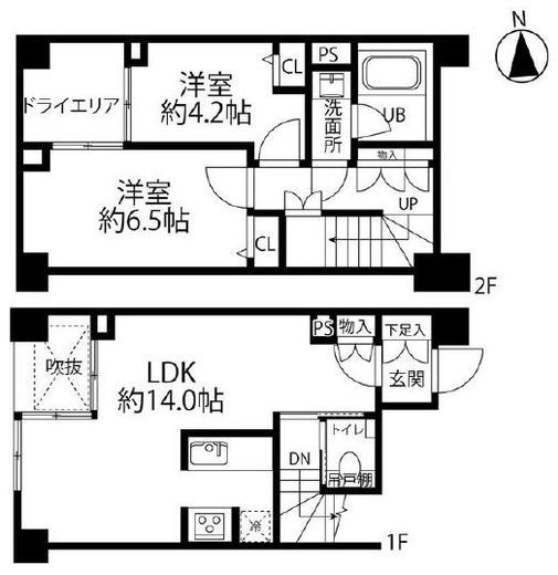 オープンレジデンス赤坂テラス 1階 間取り図