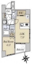 エクセルシオール麻布 4階 間取り図