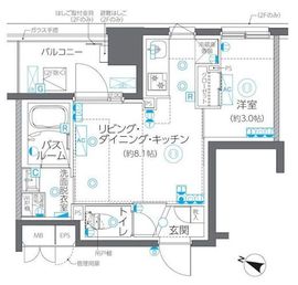 ZOOM方南町 5階 間取り図