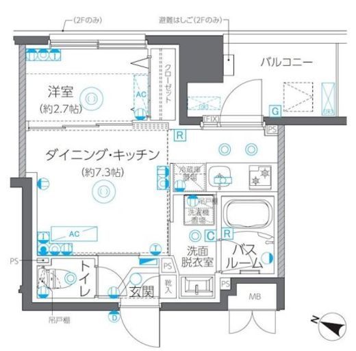 ZOOM方南町 5階 間取り図