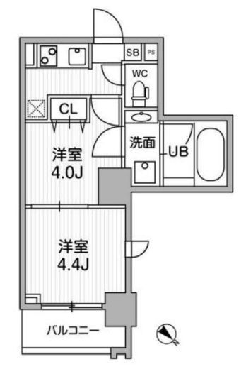 リテラス三軒茶屋サウス 7階 間取り図