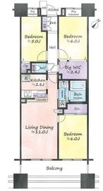 クレストシティタワーズ横浜 13階 間取り図