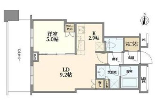 アトラスブランズタワー三河島 6階 間取り図