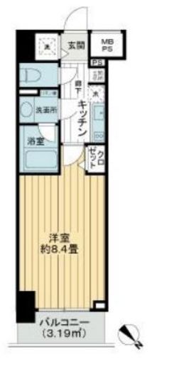 ライオンズクオーレ東京三ノ輪シティゲート 4階 間取り図